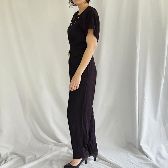80s Black Jumpsuit‎ - Picture 2 of 6